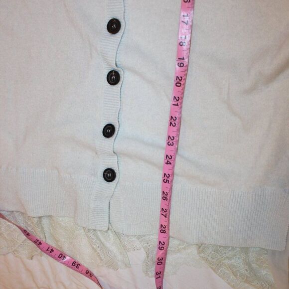 Twin-Set Wool Angora Cashmere blend Lace Hem Button-Up Sweater cardigan  Large - Picture 11 of 11
